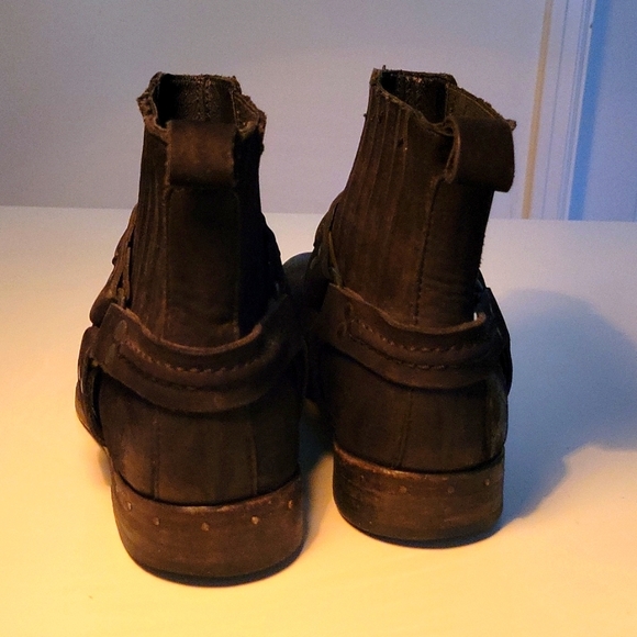 All Saints Dakot Leather Booties with Harness and Leather Sole. Size 39 (8.5 US) - Picture 4 of 13